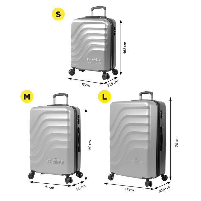 Juego de maletas trolley gris - Bazy + image number null